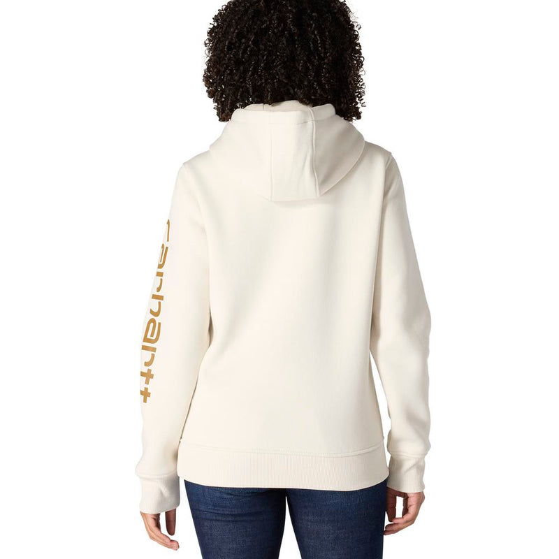 Load image into Gallery viewer, Carhartt W TS2791 Sleeve Logo Hoodie - Malt - Back
