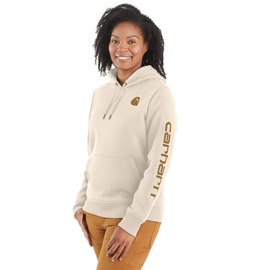 Women's Carhartt Relaxed Fit Midweight Logo Sleeve Sweatshirt - Malt