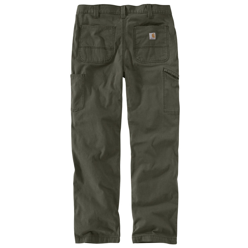 Load image into Gallery viewer, Carhartt Rugged Flex® Rigby Relaxed Fit Canvas Double-Front Utility Work Pants Moss - Flat Back
