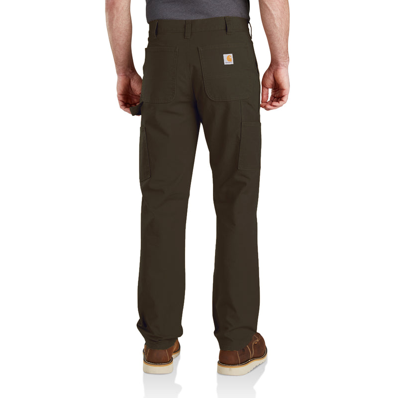 Load image into Gallery viewer, 103279 Carhartt Rugged Flex Relaxed Fit Duck Utility Work Pants in Dark Coffee - Back
