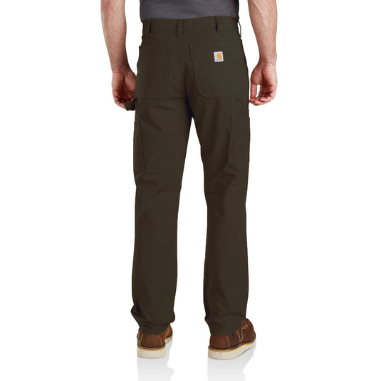 103279 Carhartt Rugged Flex Relaxed Fit Duck Utility Work Pants in Dark Coffee - Back