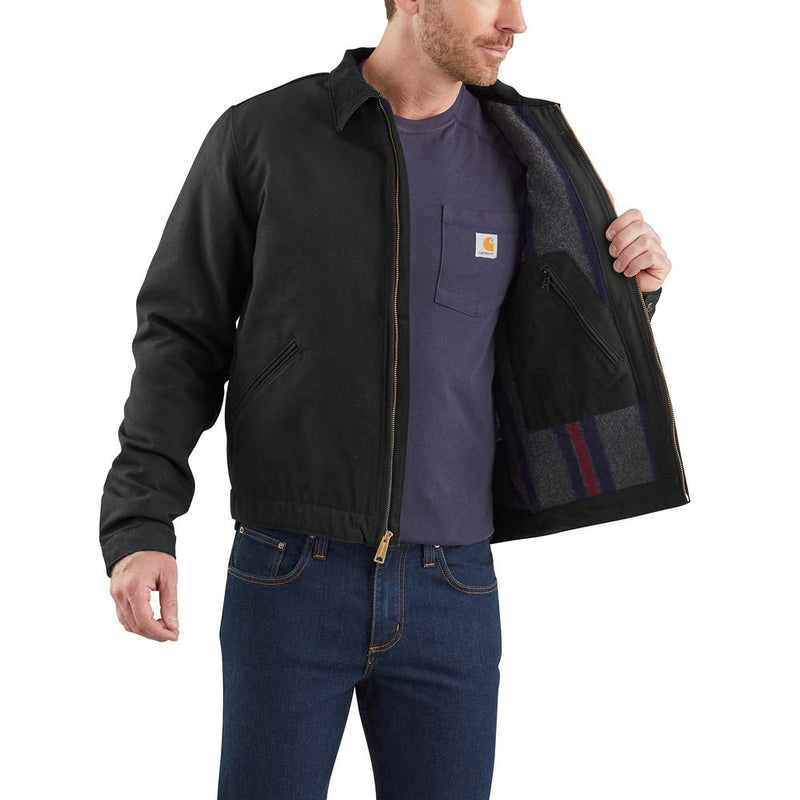 Load image into Gallery viewer, Carhartt Duck Detroit Jacket - Black - Inside Left
