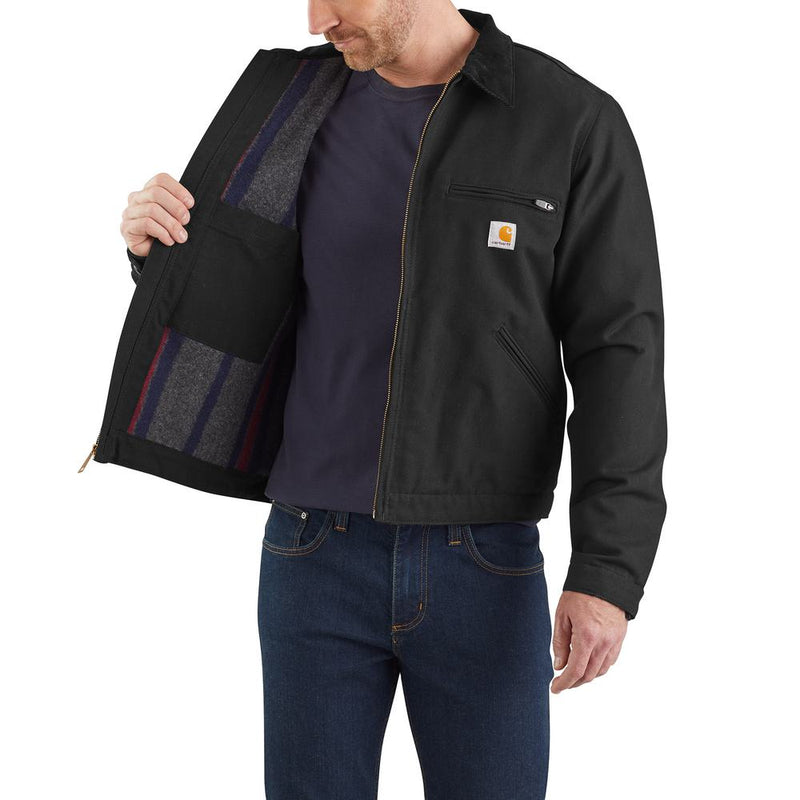 Load image into Gallery viewer, Carhartt Duck Detroit Jacket - Black - Inside Right
