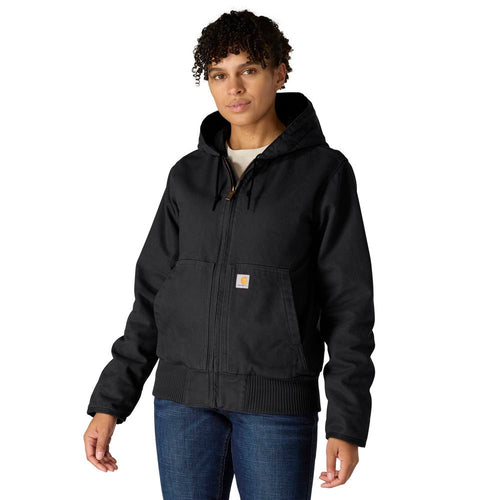 Carhartt W J130 Duck Active Jacket - Black - Front