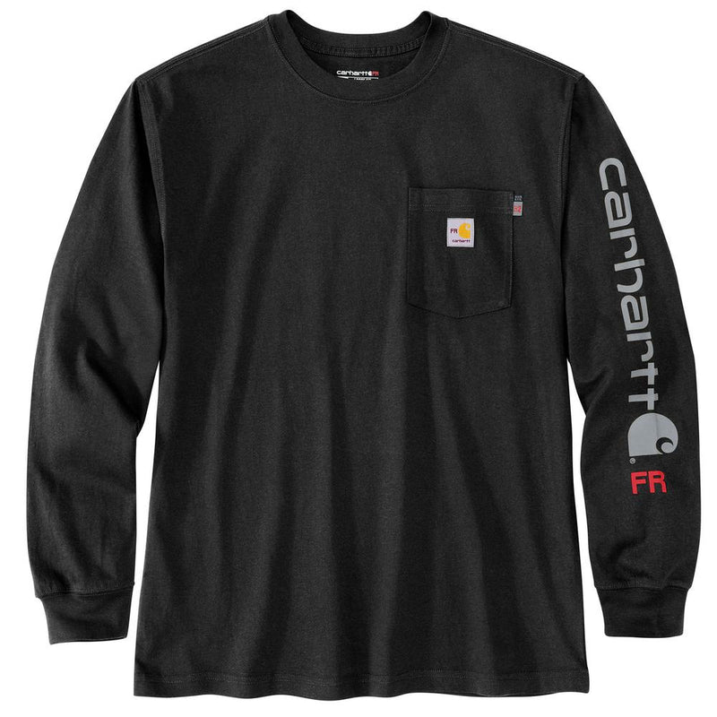 Load image into Gallery viewer, Carhartt FR TK4130 L/S Sleeve Logo Tee - Black
