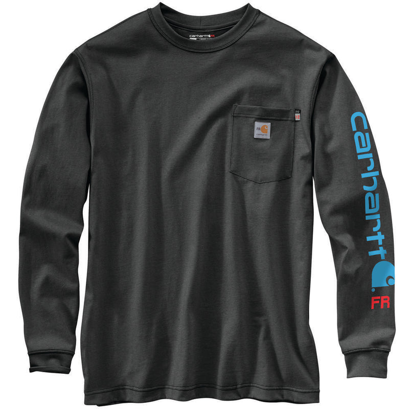 Load image into Gallery viewer, Carhartt FR TK4130 L/S Sleeve Logo Tee - Carbon Heather
