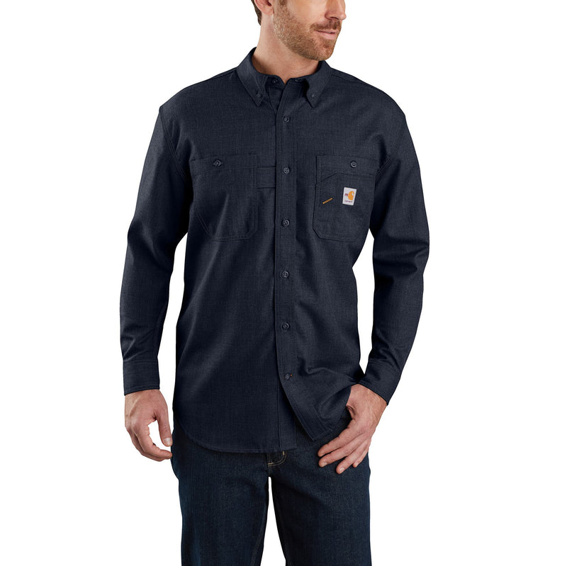 Load image into Gallery viewer, Carhartt Fire Resistant Force LS Shirt Navy
