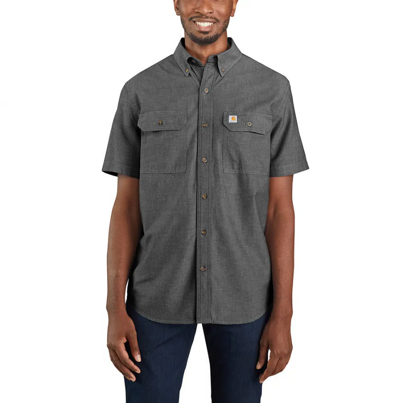 Load image into Gallery viewer, Carhartt S/S Chambray Shirt - Black Chambray
