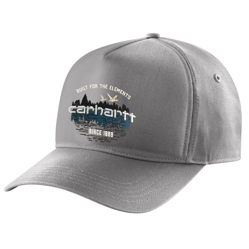 Load image into Gallery viewer, Gray cap with Carhartt outdoor graphic logo.
