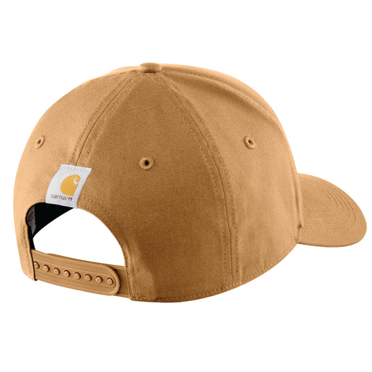 Brown cap with Carhartt logo on the back with a adjustable snapback.