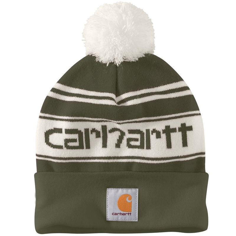 Load image into Gallery viewer, Carhartt Pom Cuffed Beanie - Arborvitae
