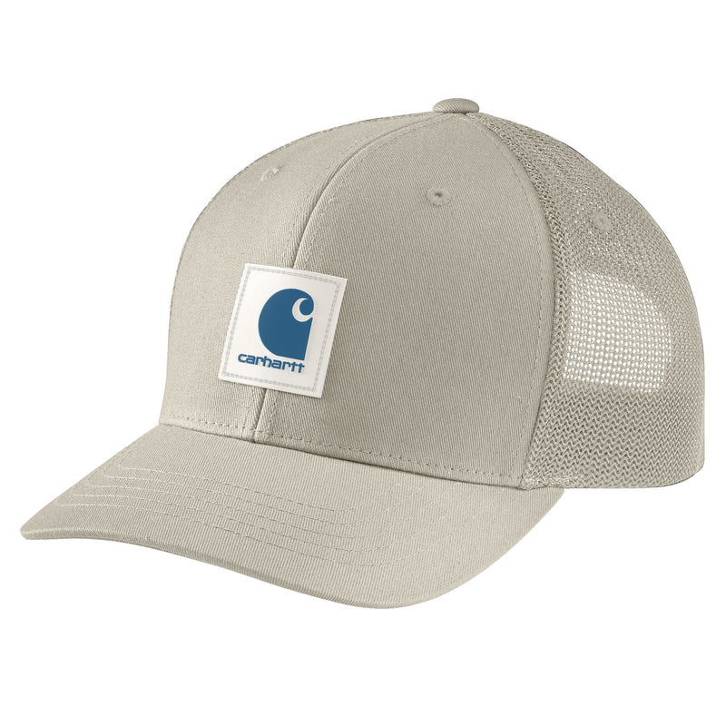 Load image into Gallery viewer, Beige cap with a red and white Carhartt C logo on the front.
