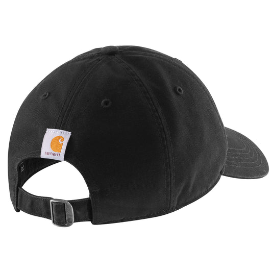 Black cap with Carhartt logo and adjustable strap.