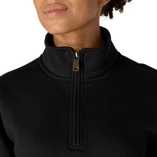 Carhartt W TS5295 Qtr Zip Sweatshirt - Black - Neck