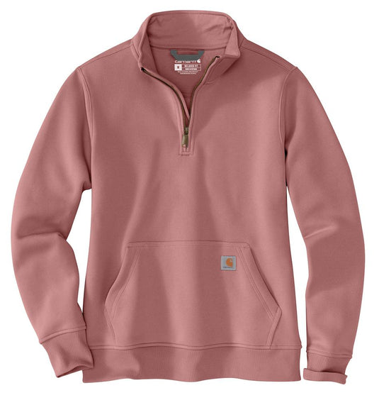 Carhartt W TS5295 Qtr Zip Sweatshirt - Rose Tint Heather 