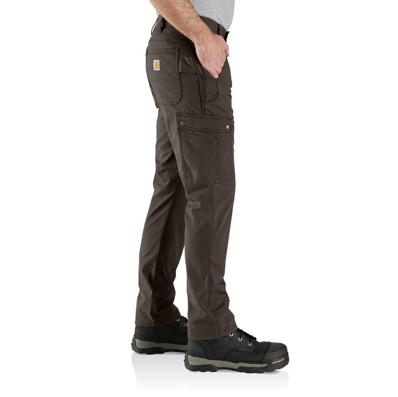 Load image into Gallery viewer, Carhartt BN5461 Ripstop Cargo Double Front Pant - Dark Coffee - Side
