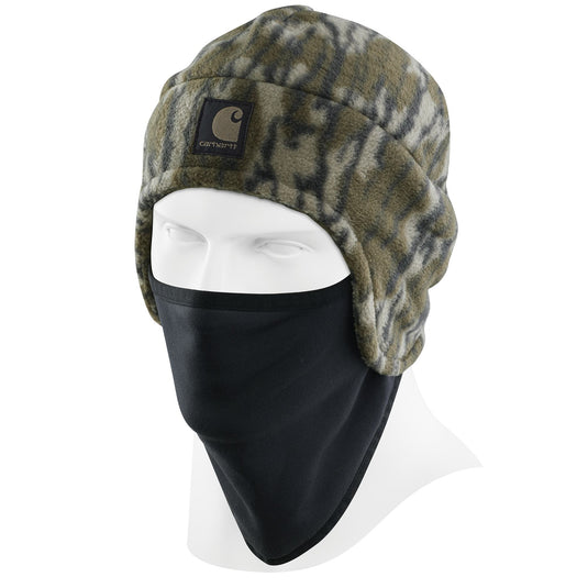 Camouflage beanie with a black face mask 