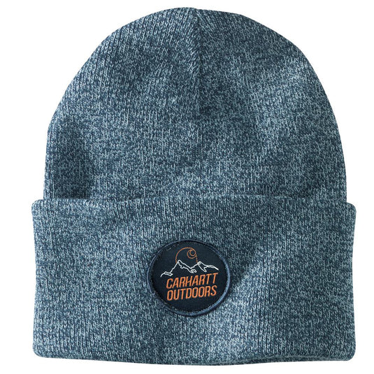 Carhartt Outdoor Patch Beanie - Night Blue/Alpine Blue Marl