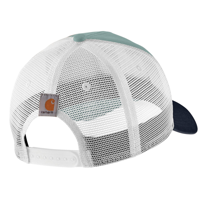 Load image into Gallery viewer, Carhartt Logo Mesh Cap - Blue Surf - Back
