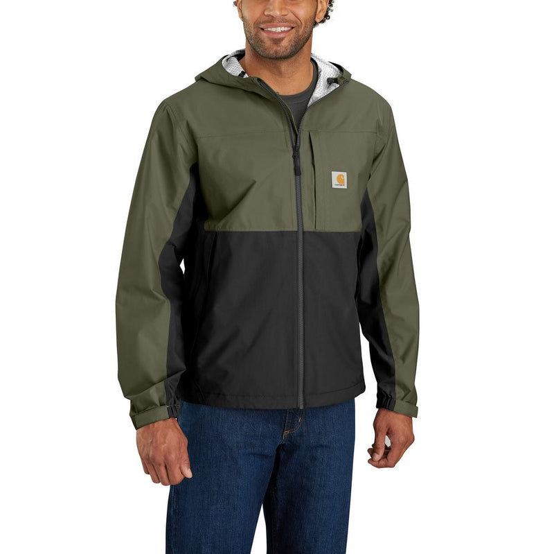 Load image into Gallery viewer, Carhartt Storm Defender Packable Jacket - Basil/Black
