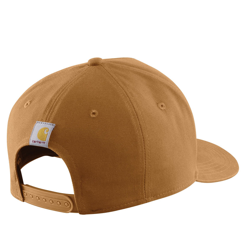 Load image into Gallery viewer, Brown cap with a Carhartt logo on the back with a snapback adjustable strap.
