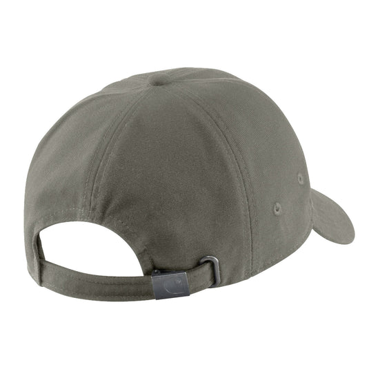Carhartt AH6134 Rugged Gear Patch Strapback Cap in dusty olive green.