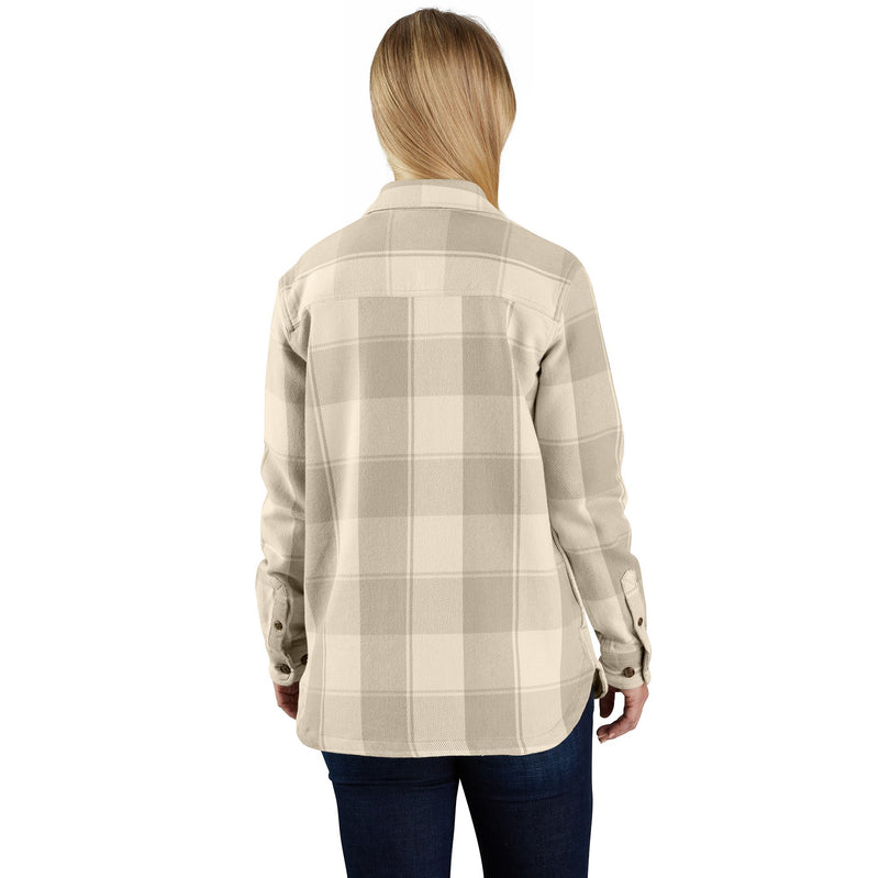 Load image into Gallery viewer, Women&#39;s Carhartt Loose Fit Twill Shirt Jac - Oat Milk - Back
