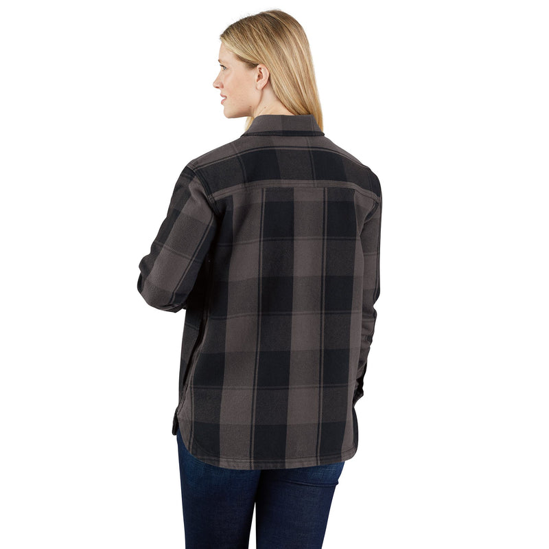 Load image into Gallery viewer, Women&#39;s Carhartt Loose Fit Twill Shirt Jac - Black - Back
