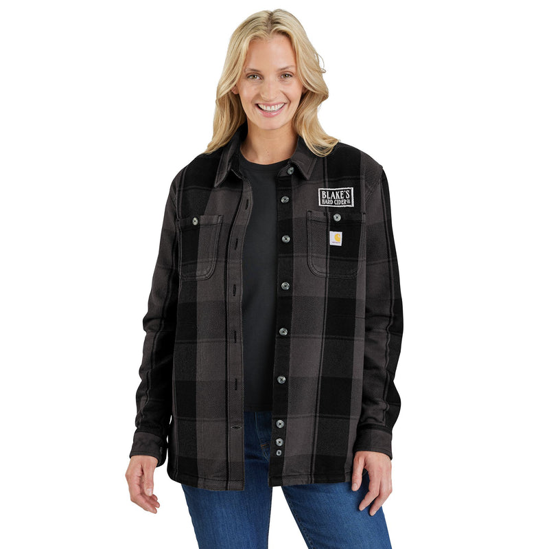 Load image into Gallery viewer, Women&#39;s Carhartt Loose Fit Twill Shirt Jac - Black - Front
