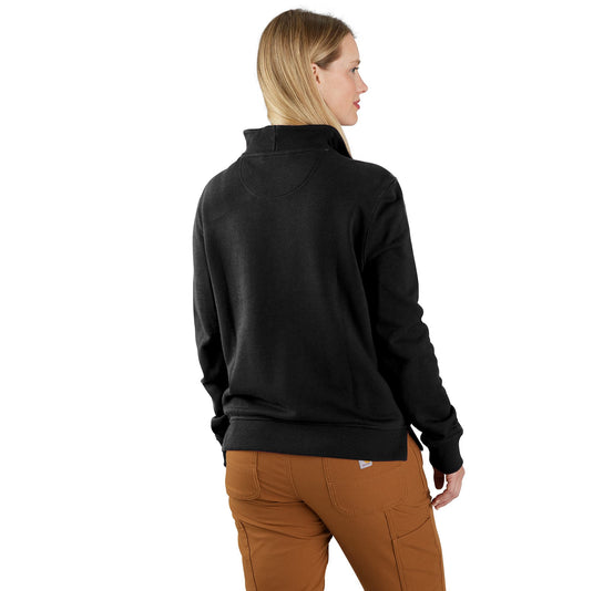 Women's Carhartt TENCEL™ Half Zip Sweatshirt - Black - Back