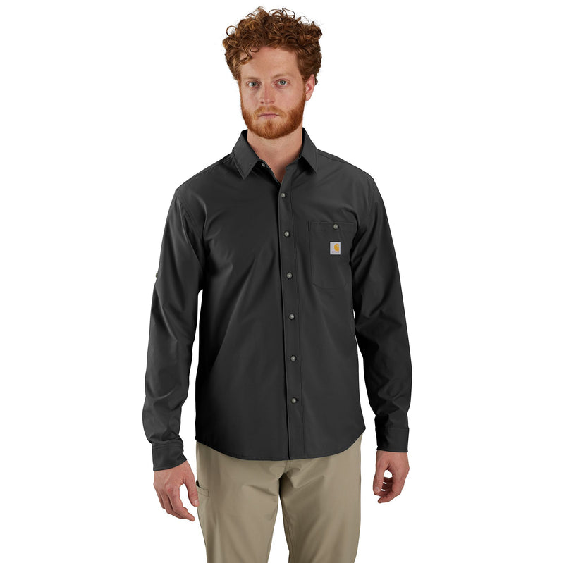 Load image into Gallery viewer, Carhartt Force Sun Defender™ Relaxed Fit Lightweight Long-Sleeve Shirt - Black
