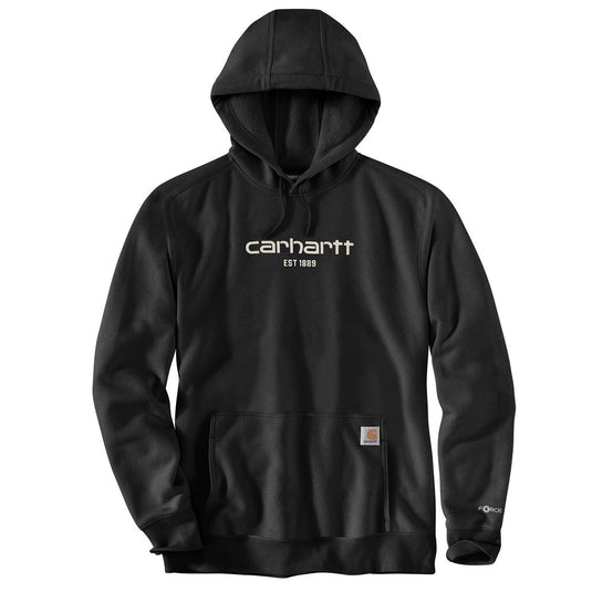 Carhartt TS5569 Force Logo Hoodie - Black - Front