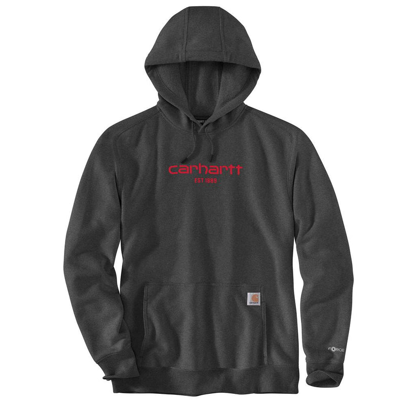 Load image into Gallery viewer, Carhartt TS5569 Force Logo Hoodie - Carbon Heather - Front
