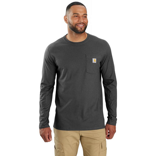 Carhartt TK6656 L/S Relaxed Force Pocket Tee - Carbon Hather