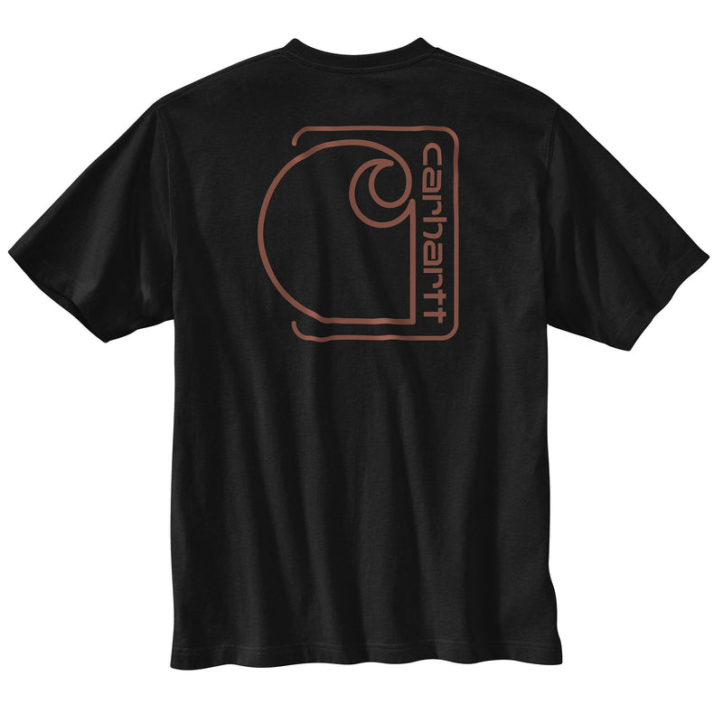 Load image into Gallery viewer, Carhartt TK6760 Short Sleeve C Pocket Tee - Black - Back
