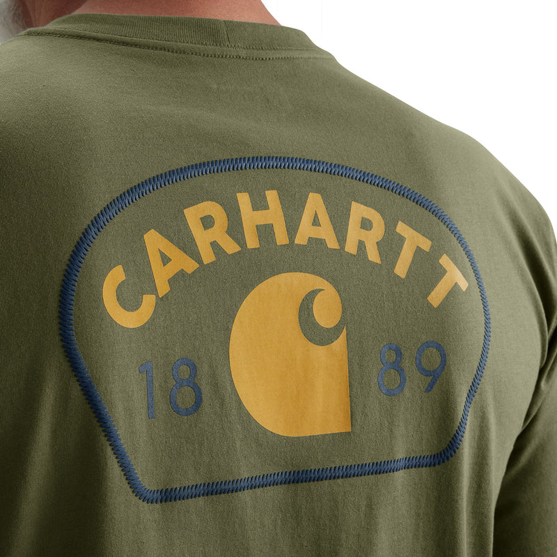 Load image into Gallery viewer, Carhartt TK6769 1889 Stamp Short Sleeve Tee - Dusty Olive - Graphic

