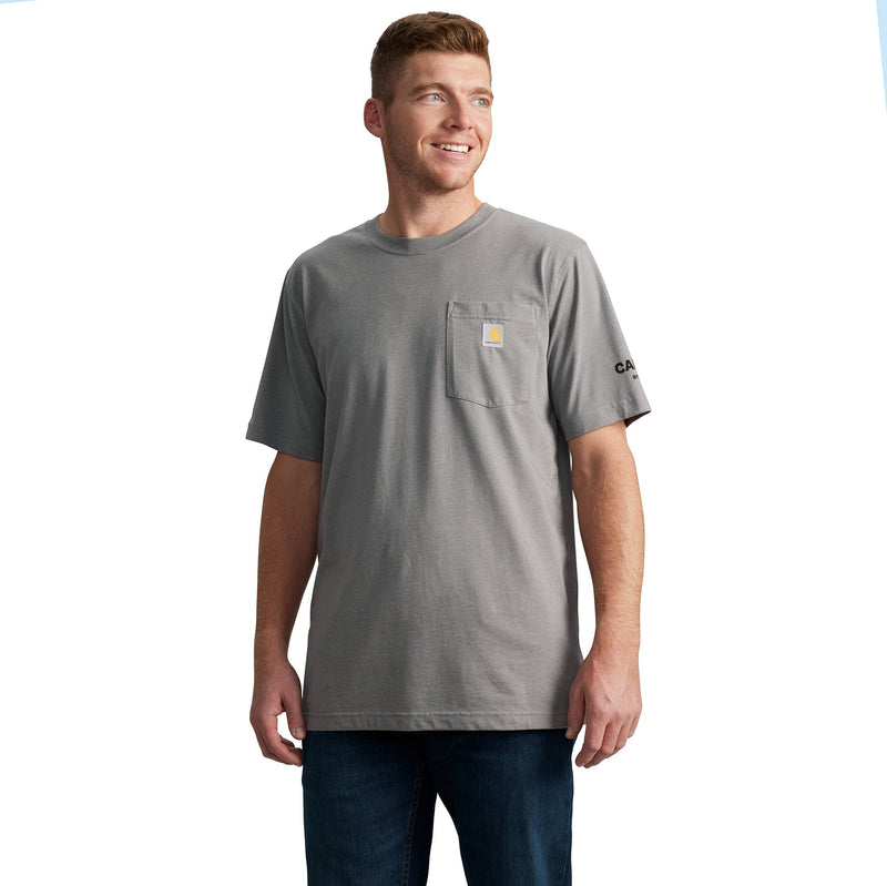 Load image into Gallery viewer, Carhartt TK6772 Short Sleeve Streetcar Tee - Weathered Ash Heather - Front
