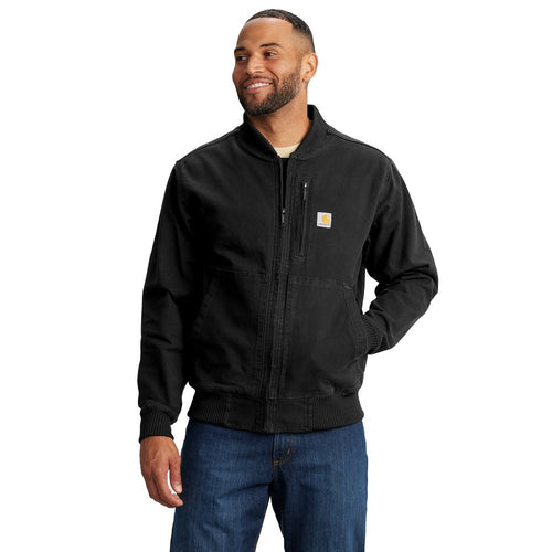 Carhartt OJ6781 Duck Bomber Jacket - Black - Front