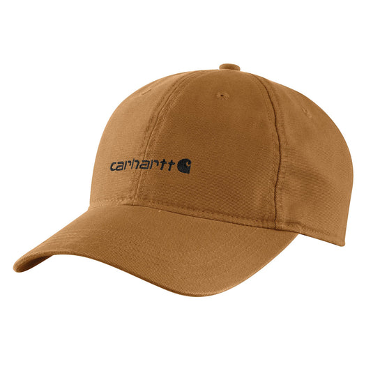 Brown cap with Carhartt logo embroidered on the front.