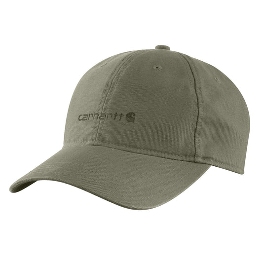 Green cap with Carhartt logo embroidered on the front.