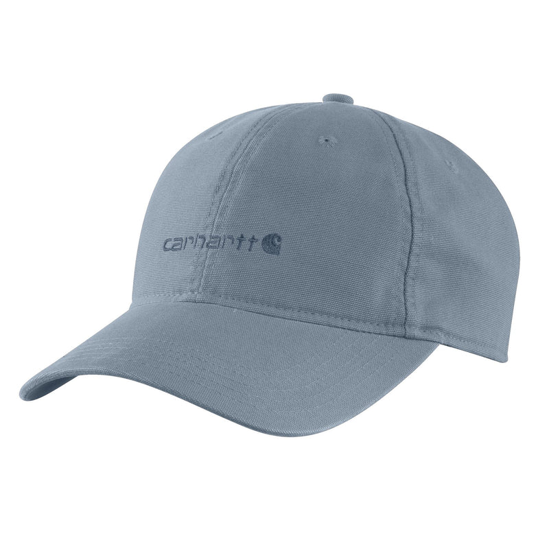 Load image into Gallery viewer, Blue cap with Carhartt logo embroidered on the front.
