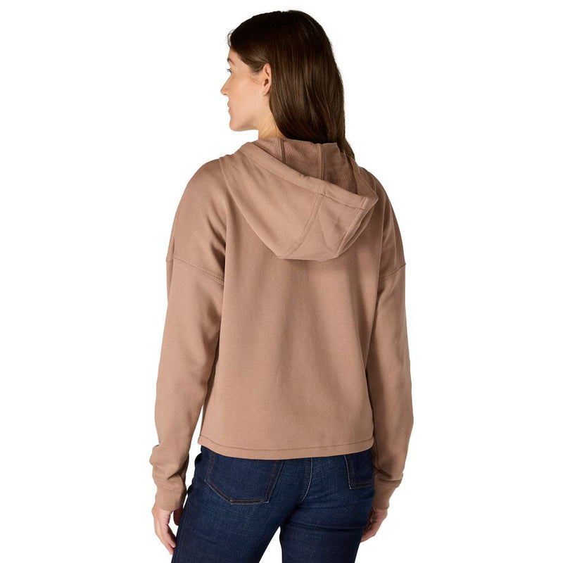 Load image into Gallery viewer, Carhartt W TS6837 Tencel Loose Fit Zip Sweatshirt - Soft Sepia - Back
