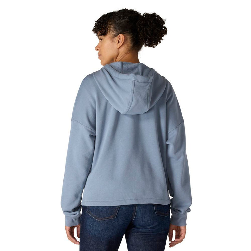 Load image into Gallery viewer,  Carhartt W TS6837 Tencel Loose Fit Zip Sweatshirt - Faded Navy - Back
