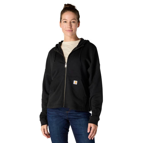 Carhartt W TS6837 Tencel Loose Fit Zip Sweatshirt - Black - Front