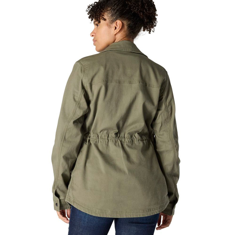 Load image into Gallery viewer, Carhartt W OC6850 Canvas Coat - Dusty Olive - Back
