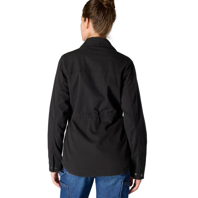 Load image into Gallery viewer, Carhartt W OC6850 Canvas Coat - Black - Back
