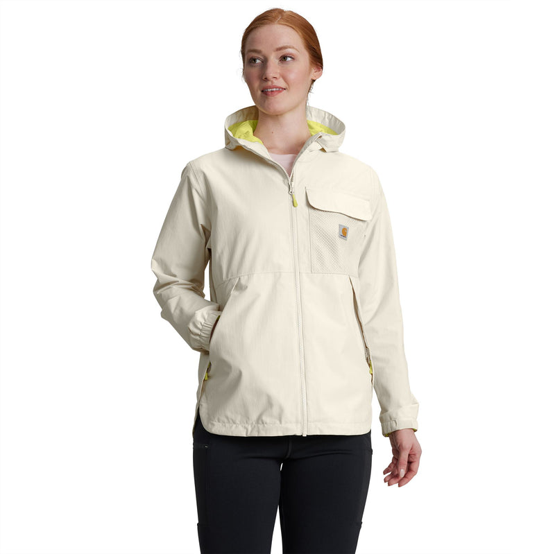 Load image into Gallery viewer, Women&#39;s Carhartt Packable Jacket - Chalk - Front

