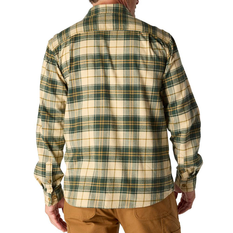 Load image into Gallery viewer, Carhartt TW5945 L/S RF MW Flannel Shirt - Forestry Green - Back
