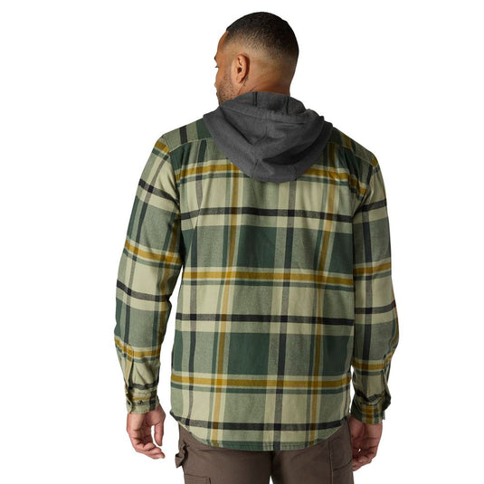 Carhartt TJ5621 RF Flannel Hooded Shirt Jac - Forestry Green - Back