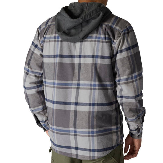 Carhartt TJ5621 RF Flannel Hooded Shirt Jac - Gravel - Back
